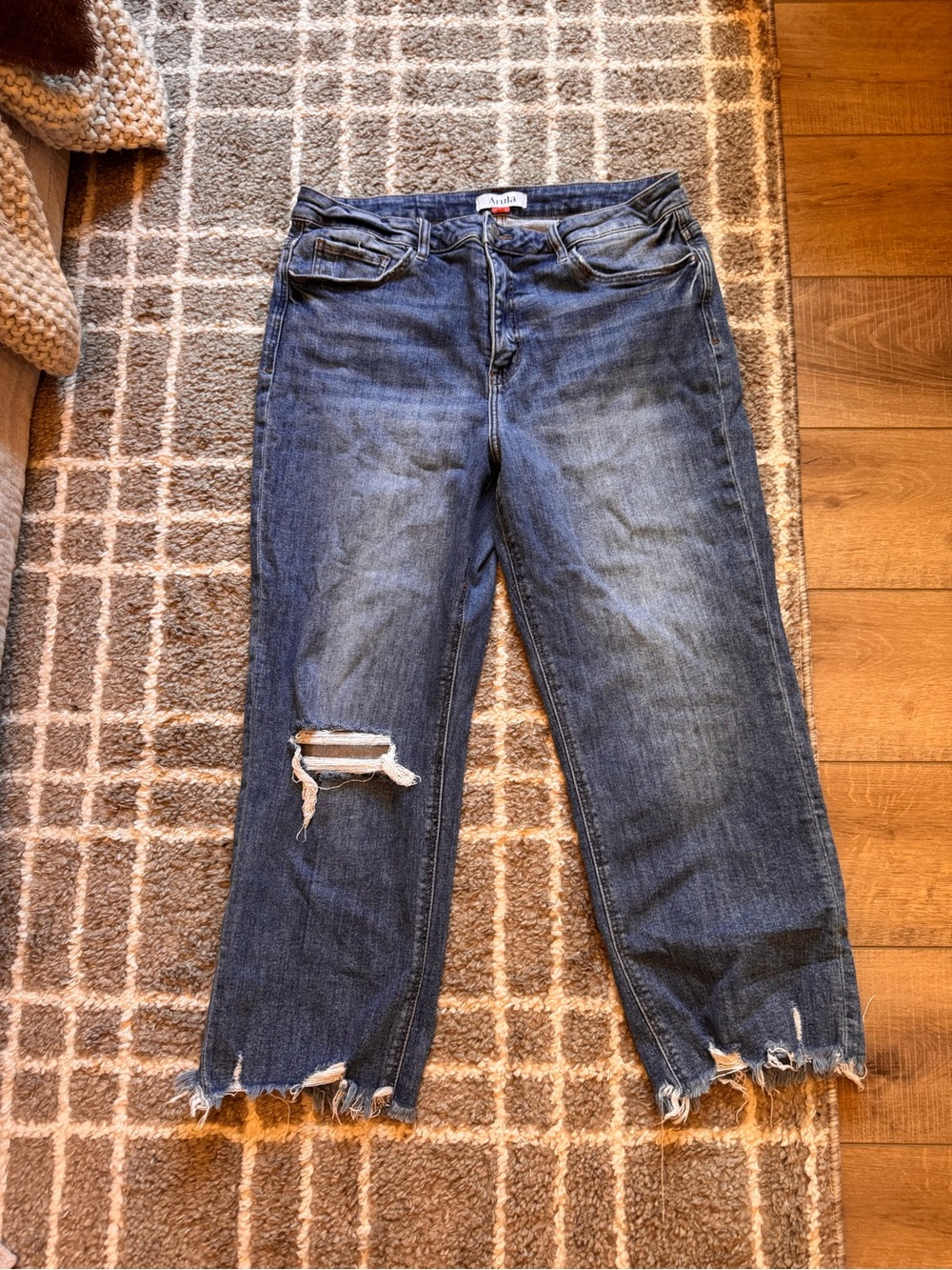Arula Dark Blue Distressed Women's Jeans